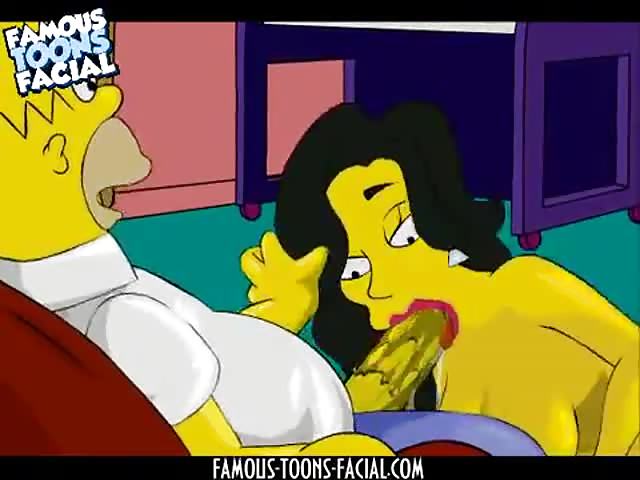 Ebony Cartoon Porn Simpsons - The Simpsons threesome porn video - Pornjam.com