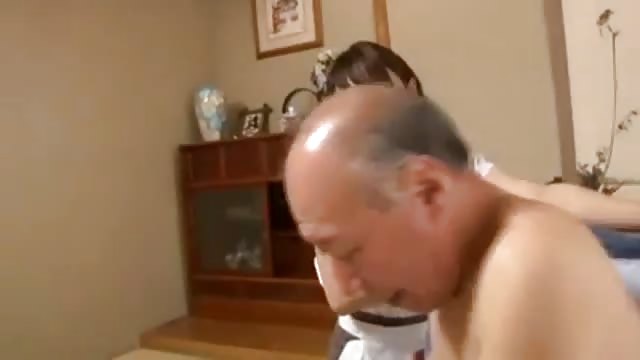 Old men share hot Japanese tart photo